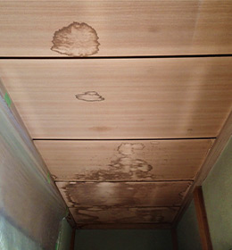 天井や壁にシミができた